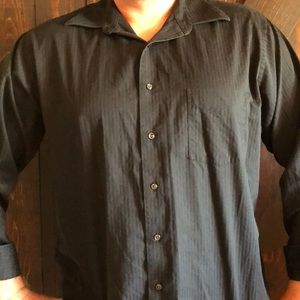 J. Garcia Size 34/35 XL black button down shirt
